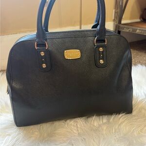 MICHAEL KORS Black  Leather Satchel